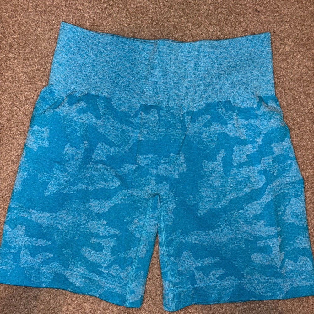 Blue Camouflage Women's Shorts